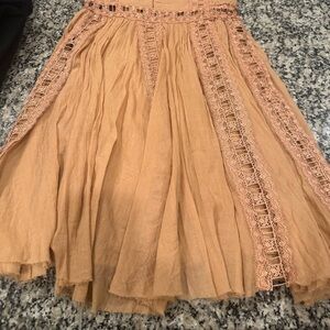 Free People tan Tahiti Mini Dress